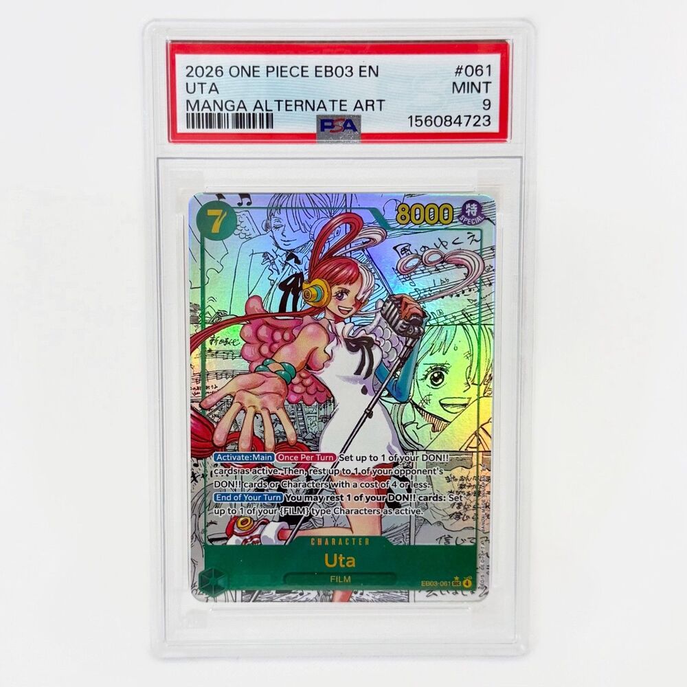 2026 One Piece EB03-061 Uta Manga Heroines Edition SEC Alt Art EN OP PSA 9 Mint
